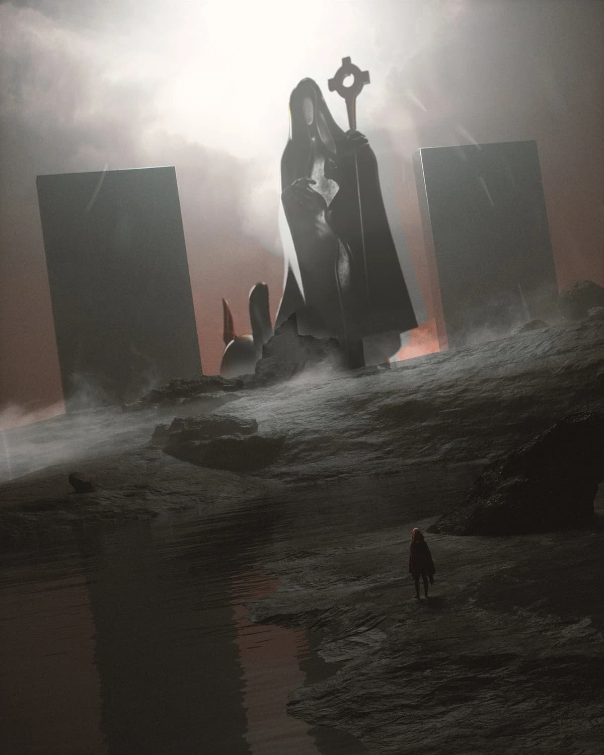 A figure concept image from Shan Hai Jing visual research
